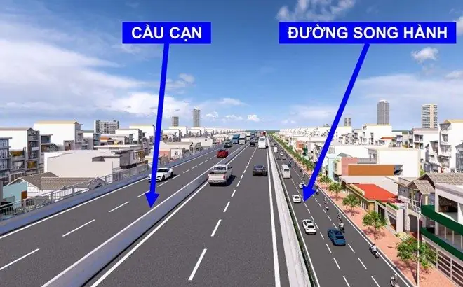 Cầu cạn và đường song hành Quốc lộ 13
