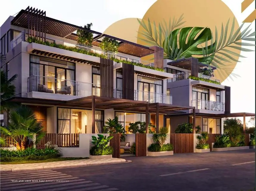 Biệt thự The Villas lên đèn buổi tối