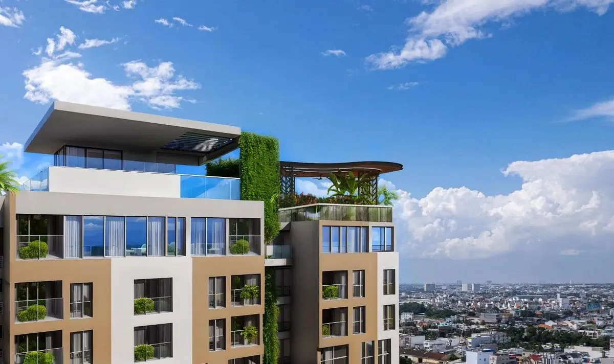 Tầng mái và Sky Lounge trên đỉnh tháp